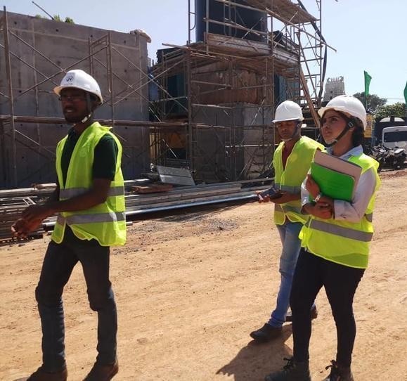 Environmental assessment site visit at an infrastructure project